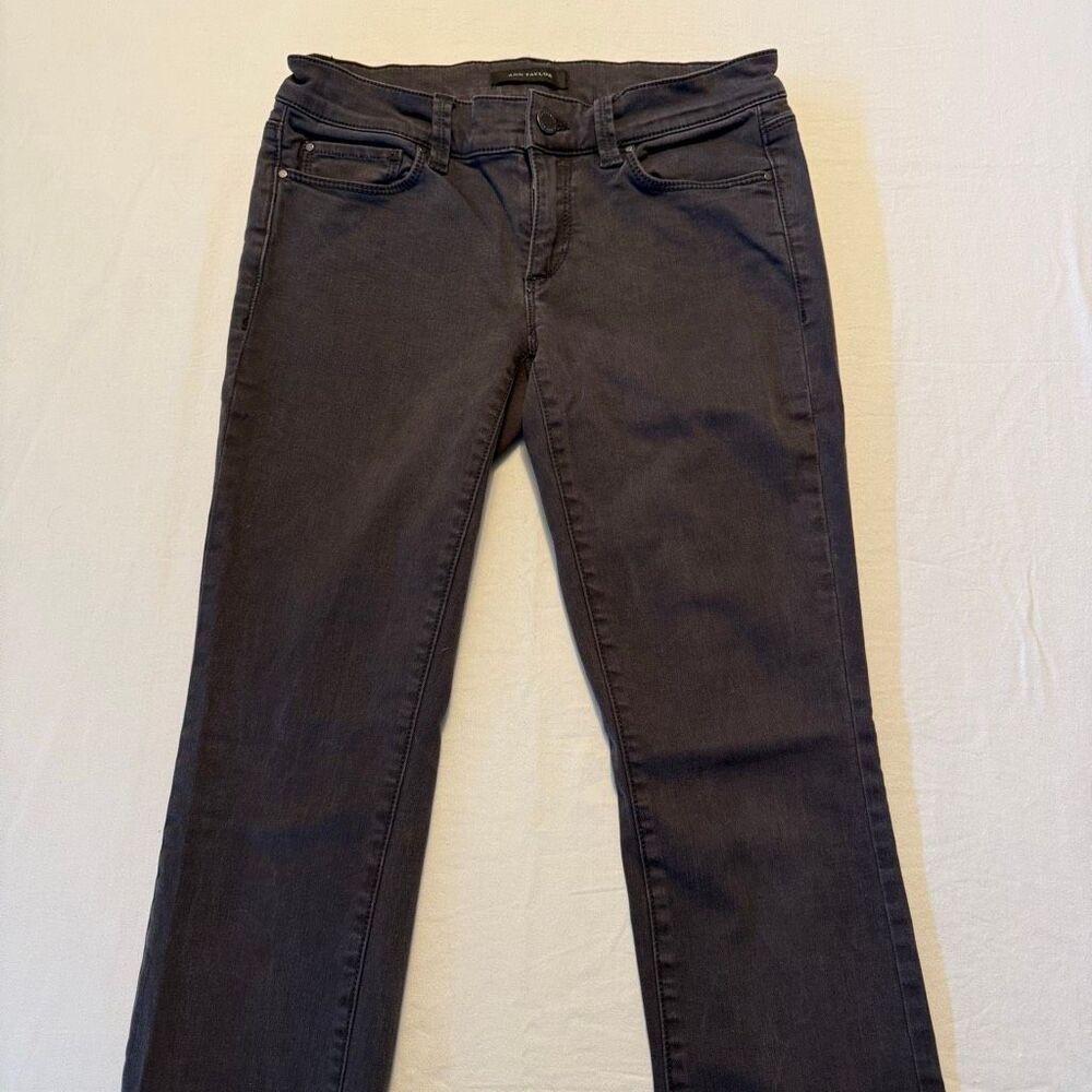 Ann Taylor | Modern Fit Skinny Ankle Jeans | Black Gray Denim | Size 2